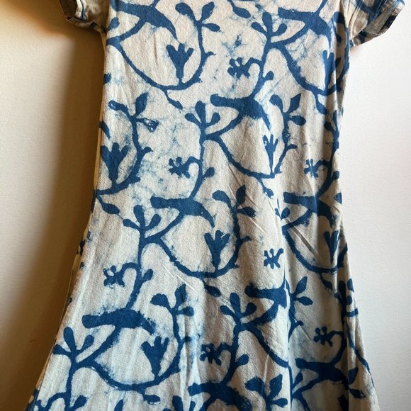 Hand-dyed Peepul Tree Indigo Fit and Flare Dress - Picture 3 of 5